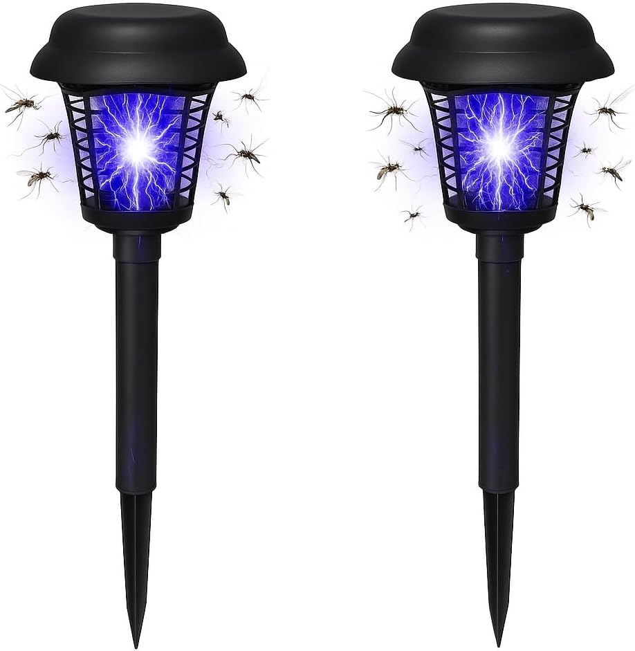 Amazon.co.jp: DEARING 電撃殺虫器 ソーラー 屋外【2025新型 2セット